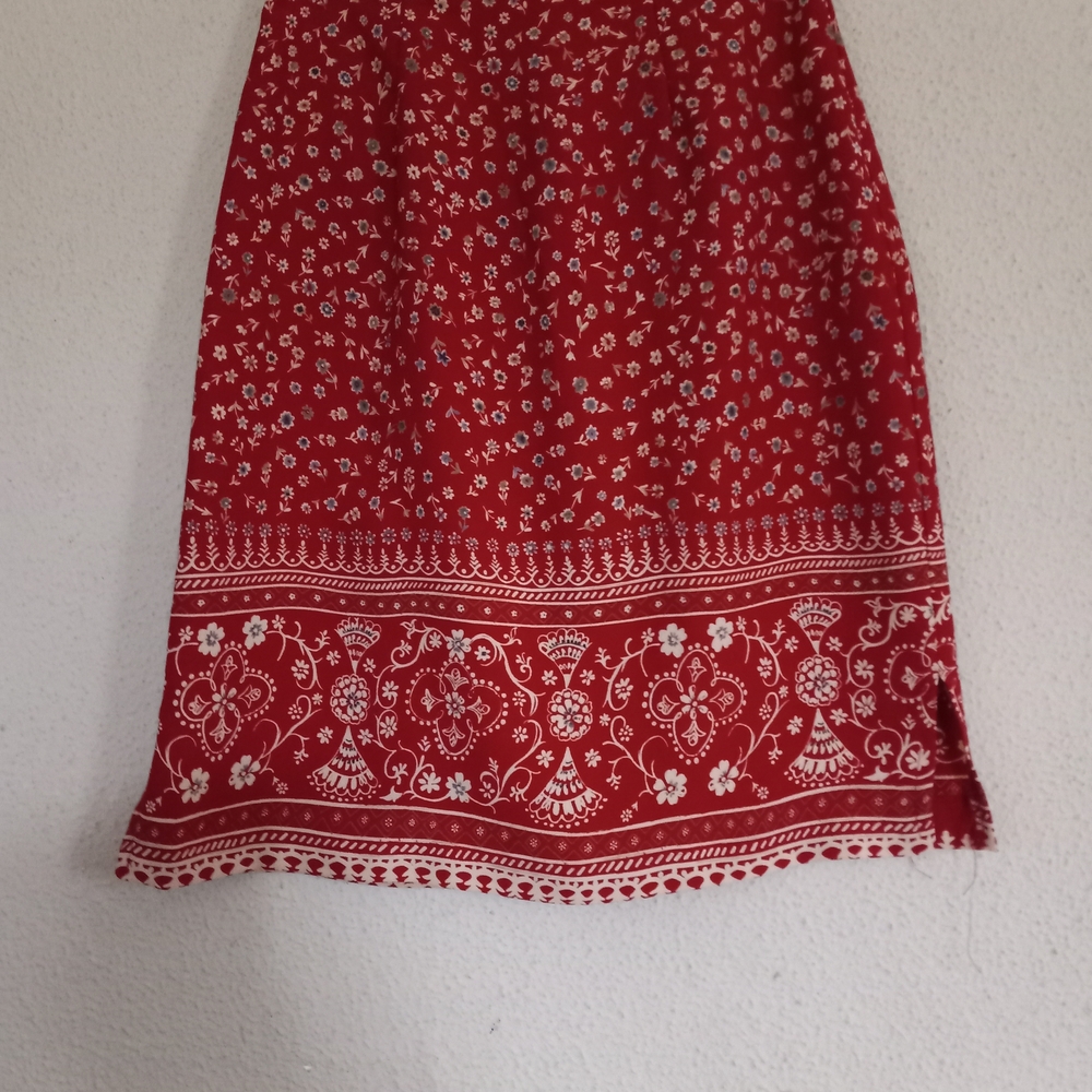 Red Floral Mini Skirt - Women's Summer Skirt
